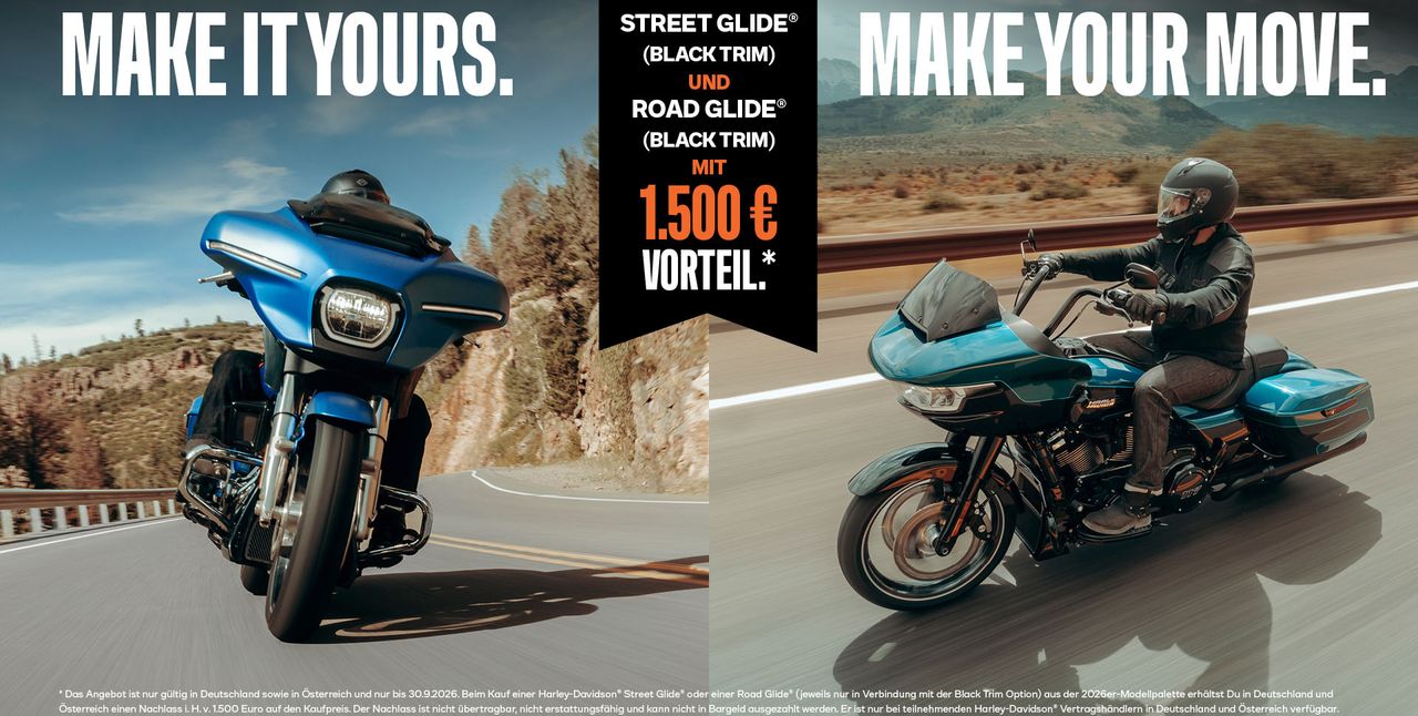 € 1.500,- für Deine Street Glide