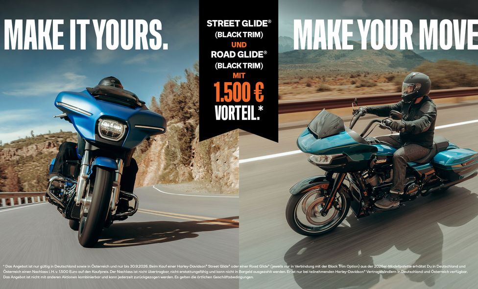 € 1.500,- für Deine Street Glide